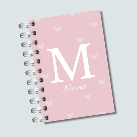 AGENDA PERMANENTE ROSA COM LETRA INICIAL AGP0010 - comprar online