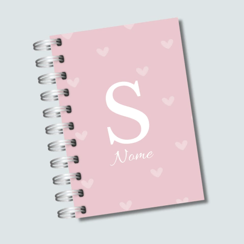AGENDA PERMANENTE ROSA COM LETRA INICIAL AGP0010 - comprar online