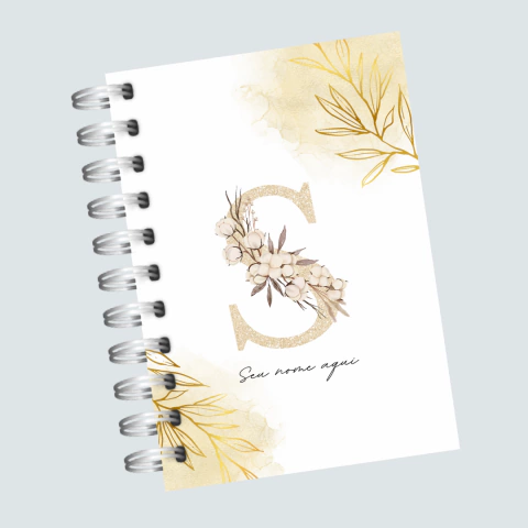 AGENDA DATADA FLORAL COM LETRA INICIAL AGD0012 - comprar online