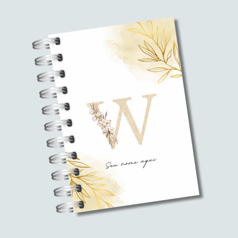 Imagem do AGENDA DATADA FLORAL COM LETRA INICIAL AGD0012