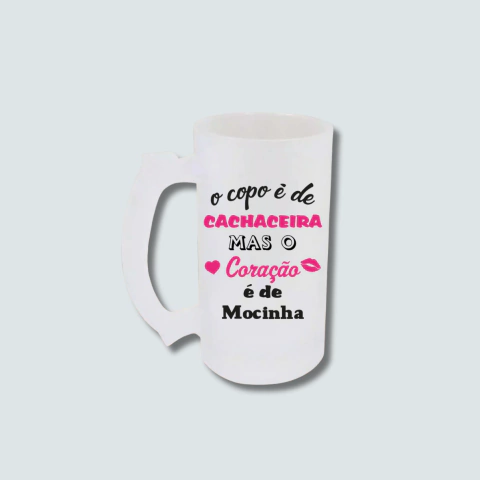CANECA DE CHOPP COPO DE CACHACEIRA, CORAÇÃO DE MOCINHA CNC0034