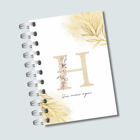 AGENDA DATADA FLORAL COM LETRA INICIAL AGD0012 na internet