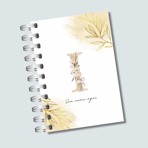 AGENDA DATADA FLORAL COM LETRA INICIAL AGD0012 - Center Personalizados