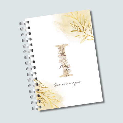 CADERNO FLORAL COM LETRA INICIAL CA0034 - loja online