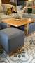 Mesa Living cuadrada 0.80m CRUZ con 4 Puff en internet