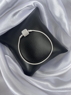 Pulseira para berloque tambor cravejado slim