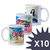 10 Tazas Ceramica Blanca Panoramicas