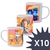 10 Tazas Plasticas Blancas Panoramicas