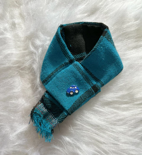 Cachecol Xadrez Azul