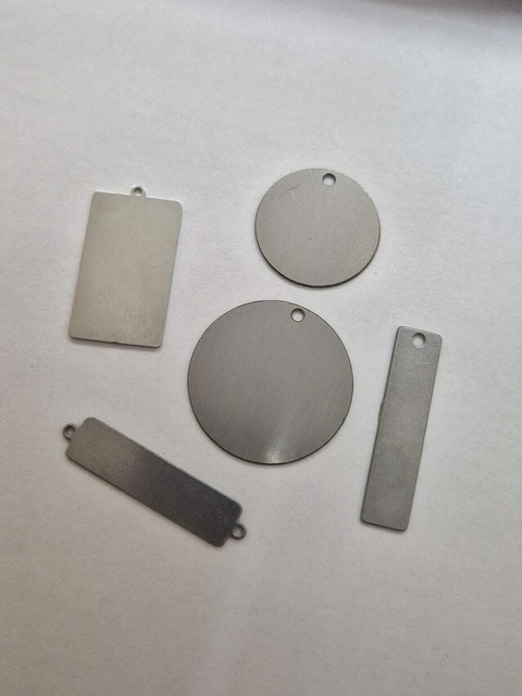 Placas para gravação a laser (diversos formatos e tamanhos)