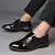 Sapato de couro formal masculino com fivela
