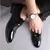 Sapato de couro formal masculino com fivela