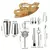 Imagem do Conjunto coqueteleira kit bartender de aço