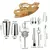 Conjunto coqueteleira kit bartender de aço - comprar online