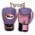 Luva TWINS Lavanda Com Rosa