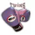 Luva TWINS Lavanda Com Rosa - CWB Fight Gear