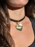 Colar Boho cordão courino pingente martelado - comprar online
