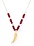 Colar Boho pedras zircônia dente sabre