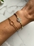 Pulseira laminada circulo cravejado - comprar online