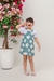 Vestido Salope Verde + Blusa - Meia Infância