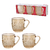JOGO DE XICARA DE VIDRO CAFE ATHENA AMBAR C/3 PCS 90ML