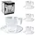 JOGO DE XICARA DE VIDRO C/PIRES P/CAFE JADE C/8 PCS 75ML