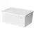 CESTO ORGANIZADOR COM TAMPA LINEA BRANCO 27X19X7 CM