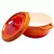 CAÇAROLA REDONDA 25,4X11CM 4,3L LARANJA E VERMELHA ALUMINIO FUNDIDO