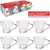 JOGO DE CANECA XICARA DE VIDRO CHA C/ALCA DE METAL LILLE HAUSKRAFT 6 PCS 150ML