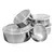JOGO DE POTES INOX 5 PEÇAS - comprar online