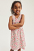 Vestido estampado de algodón rosa floral - gvkids