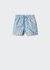 Traje de baño flores celeste - gvkids