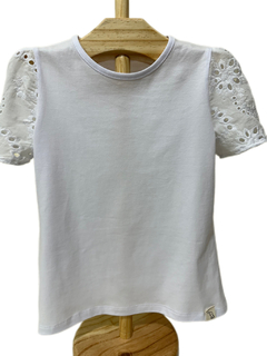 Blusa com Manga Princesa em Laise - Branco - Letemi