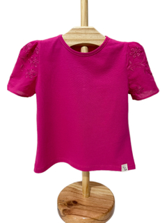 Blusa com Manga Princesa em Laise - Rosa - Letemi
