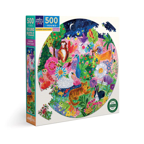 Imagen de Unicorn Garden 500 Pc Round Puzzle & Garden Sanctuary 500pc Round Puzzle