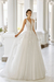 VESTIDO NOIVA PRINCESA DECOTE V DEEP-PLUNGE FRENTE COSTAS ILÚSION BORDADO - N390