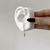 Argola click cravejada 10mm pingente cruz lisa - comprar online