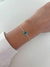 Pulseira zircônia retangular turmalina