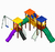 Playground Infantil madeira plástica Modelo KMP 0301