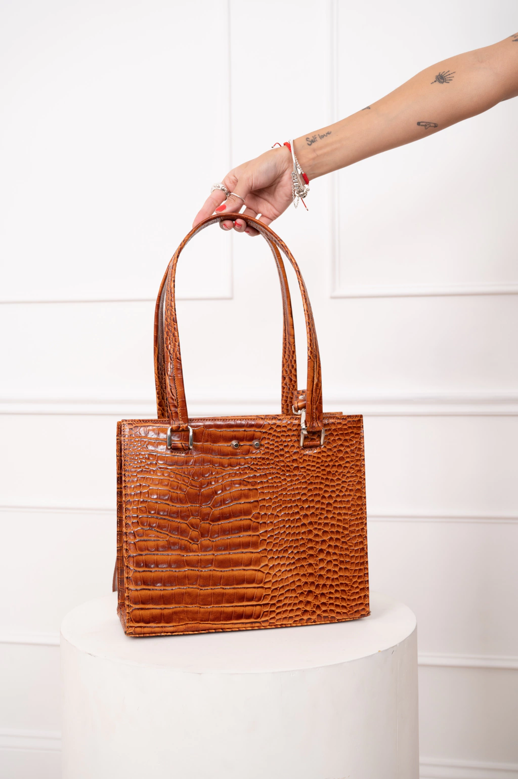 Cartera Florencia cuero croco suela