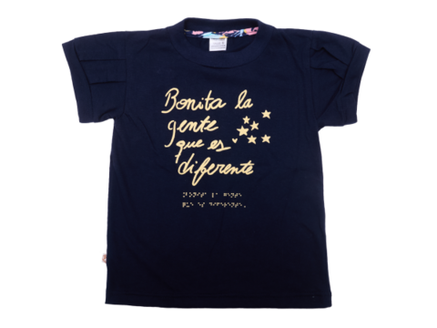 Remera bonita braille azul 45 05 29