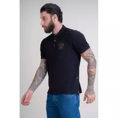 CAMISA POLO MASCULINA TEXAS FARM - NEW STYLE - CPM008 - PRETO - comprar online