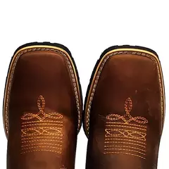 Bota Texana Country Cabeça de Touro Cano branco - RS BOOTS