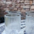 SET DE VASOS DE VIDRIO RAYADOS - Hara Deco