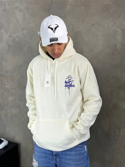 Moletom Canguru Just Do It Off White