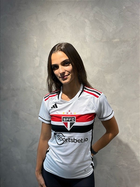 CAMISA SÃO PAULO FC BRANCA FEMININA ADIDAS 2022/23