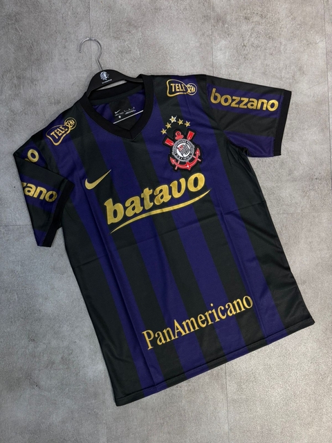 CAMISA RETRO CORINTHIANS BATAVO LISTRADA ROXA