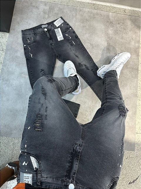 CALÇA JEANS JOGADOR GRAFITE