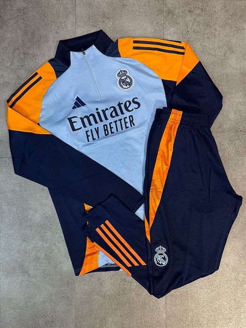 CONJUNTO TREINO REAL MADRID AZUL CLARO