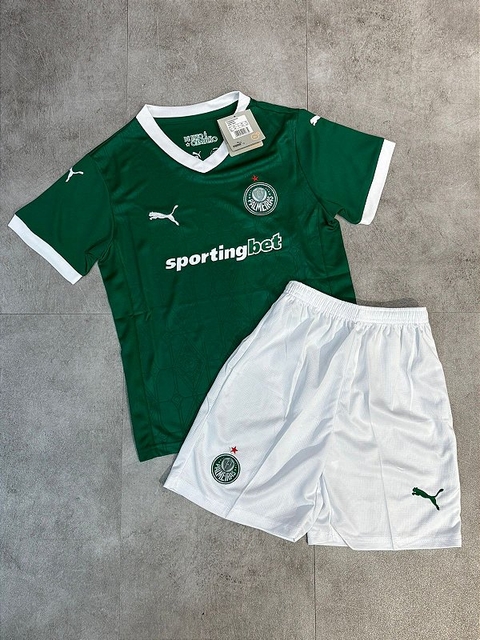 KIT INFANTIL CAMISA+SHORTS Palmeiras Verde 2025